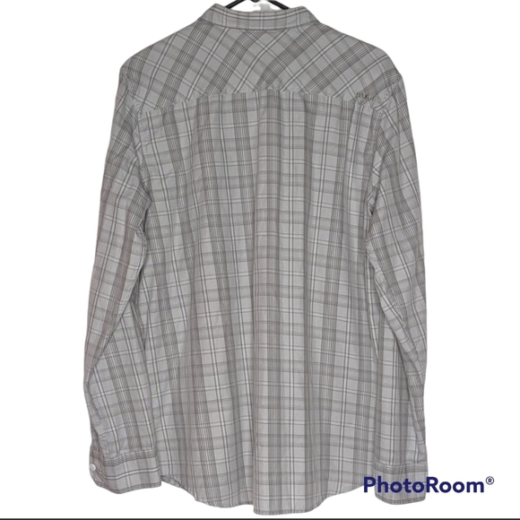 Oakley Shirt Mens Sz L Gray Button Up Long Sleeve Chest Pocket Dress Shirt - Picture 10 of 11